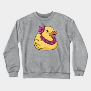 Cute Hawaiian Luau Rubber Ducky Crewneck Sweatshirt